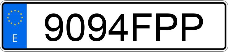 Numer rejestracyjny 9094FPP posiada VOLKSWAGEN GOLF