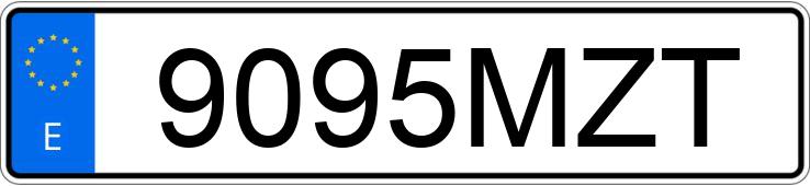 Numer rejestracyjny 9095MZT posiada MAZDA MAZDA3