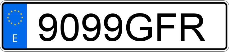 Numer rejestracyjny 9099GFR posiada VOLKSWAGEN GOLF