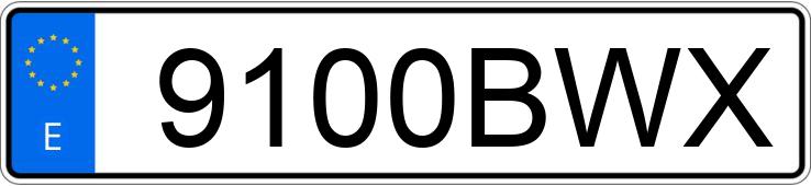 Numer rejestracyjny 9100BWX posiada SEAT IBIZA