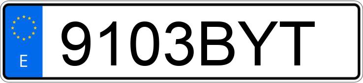 Numer rejestracyjny 9103BYT posiada FORD RANGER