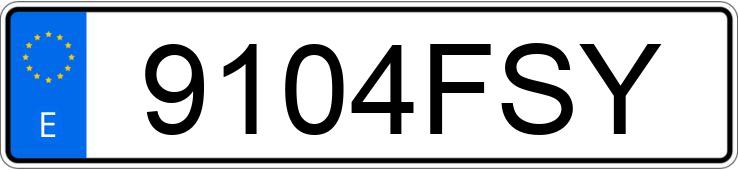 Numer rejestracyjny 9104FSY posiada SEAT IBIZA