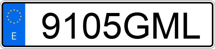Numer rejestracyjny 9105GML posiada RENAULT KANGOO
