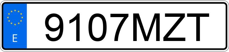 Numer rejestracyjny 9107MZT posiada MAZDA MAZDA3