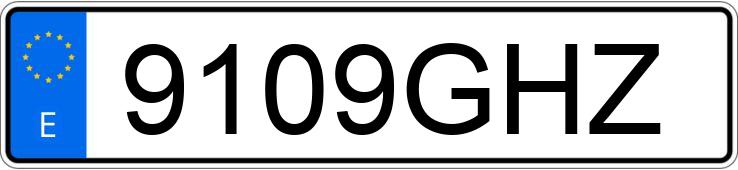 Numer rejestracyjny 9109GHZ posiada MINI MINI