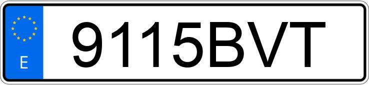 El número de registro 9115BVT tiene VOLKSWAGEN BORA