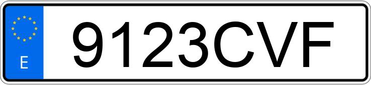 Numer rejestracyjny 9123CVF posiada VOLKSWAGEN GOLF