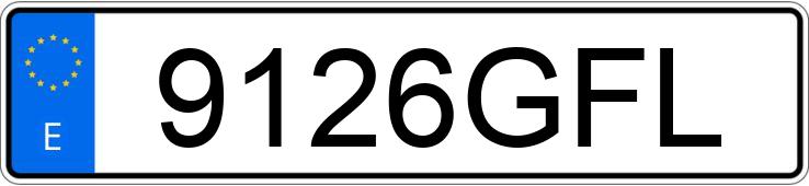 Numer rejestracyjny 9126GFL posiada PEUGEOT PARTNER