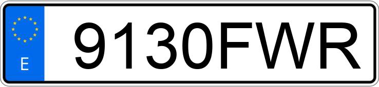 Numer rejestracyjny 9130FWR posiada FORD FIESTA