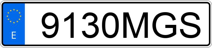 Numer rejestracyjny 9130MGS posiada TESLA MODEL Y