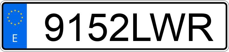 Numer rejestracyjny 9152LWR posiada RENAULT K
