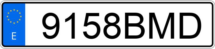 Numer rejestracyjny 9158BMD posiada PEUGEOT 206