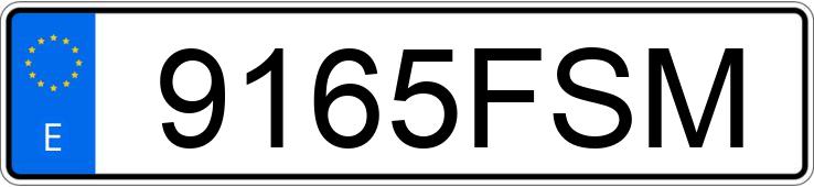 Numer rejestracyjny 9165FSM posiada TOYOTA COROLLA