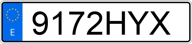 Numer rejestracyjny 9172HYX posiada TOYOTA GT86