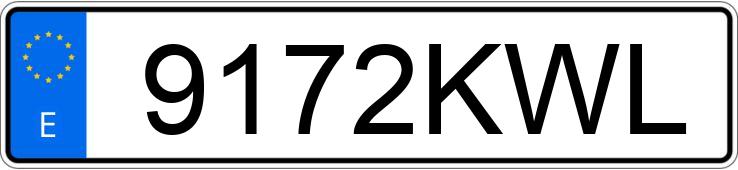 Numer rejestracyjny 9172KWL posiada MITSUBISHI ASX