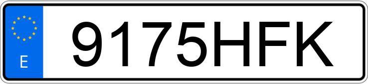 Numer rejestracyjny 9175HFK posiada VOLKSWAGEN GOLF