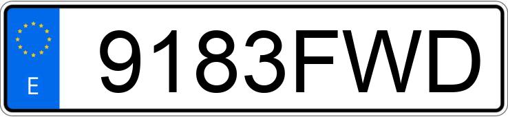 Numer rejestracyjny 9183FWD posiada SKODA OCTAVIA