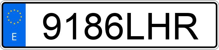Die Registrierungsnummer 9186LHR hat SEAT LEON