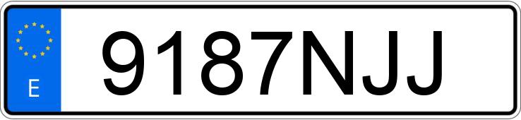 Numer rejestracyjny 9187NJJ posiada TESLA MODEL Y