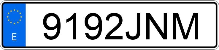 Numer rejestracyjny 9192JNM posiada PEUGEOT EXPERT