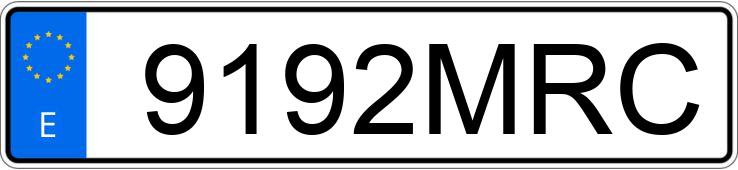 Numer rejestracyjny 9192MRC posiada VOLKSWAGEN TRANSPORTER