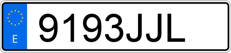 Numer rejestracyjny 9193JJL posiada VOLKSWAGEN GOLF