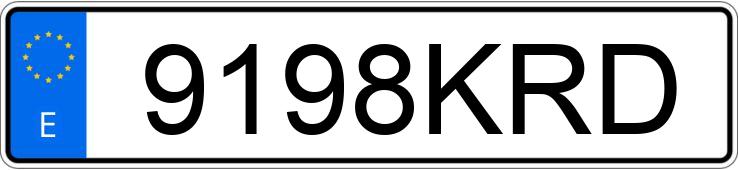 Numer rejestracyjny 9198KRD posiada VOLKSWAGEN TRANSPORTER