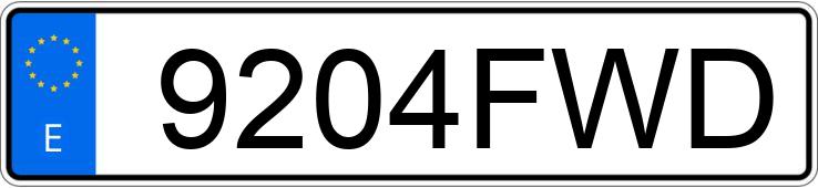 Numer rejestracyjny 9204FWD posiada OPEL VECTRA