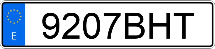 Numer rejestracyjny 9207BHT posiada BMW SERIE 3