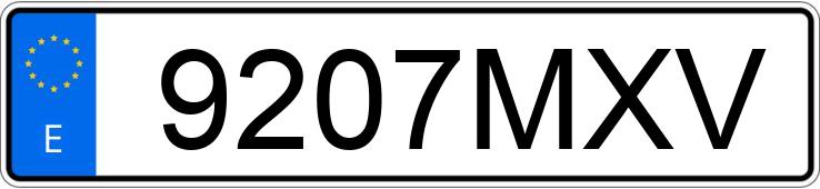 Numer rejestracyjny 9207MXV posiada MERCEDES C (206)