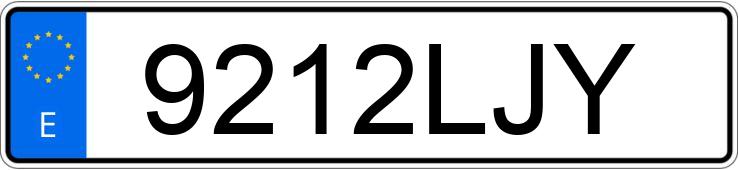 Numer rejestracyjny 9212LJY posiada VOLKSWAGEN GOLF