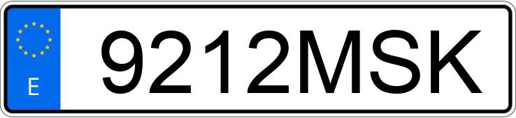 Numer rejestracyjny 9212MSK posiada SEAT IBIZA