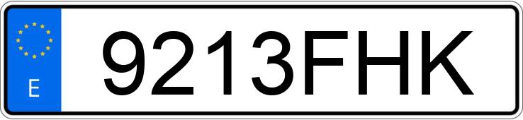 Numer rejestracyjny 9213FHK posiada VOLKSWAGEN GOLF