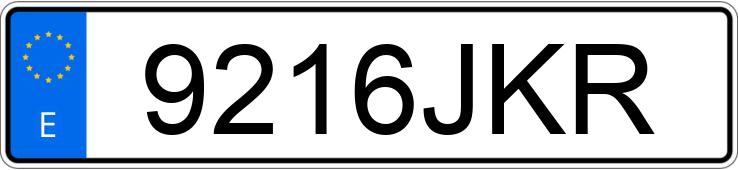 Numer rejestracyjny 9216JKR posiada VOLKSWAGEN GOLF
