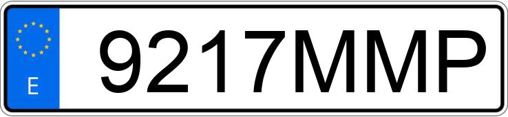 Die Registrierungsnummer 9217MMP hat MERCEDES C (206)