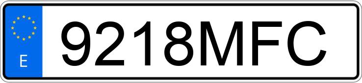 Numer rejestracyjny 9218MFC posiada SEAT ATECA