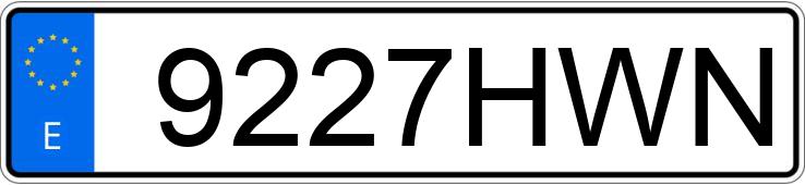 Numer rejestracyjny 9227HWN posiada BMW SERIE 7