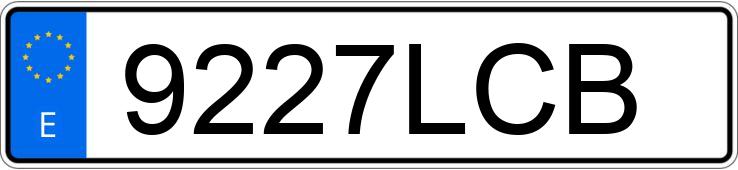 Numer rejestracyjny 9227LCB posiada VOLKSWAGEN GOLF