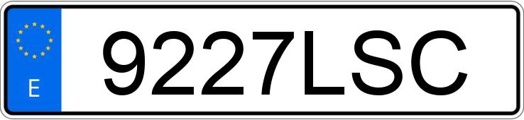 Numer rejestracyjny 9227LSC posiada AUDI A3 SPORTBACK