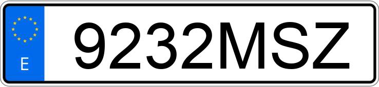 Numer rejestracyjny 9232MSZ posiada BMW SERIE 7