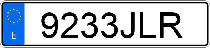 O número de registro 9233JLR tem OPEL ASTRA