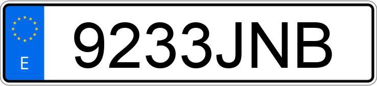 Numer rejestracyjny 9233JNB posiada TOYOTA VERSO