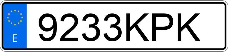 Numer rejestracyjny 9233KPK posiada SMART FORTWO COUPE