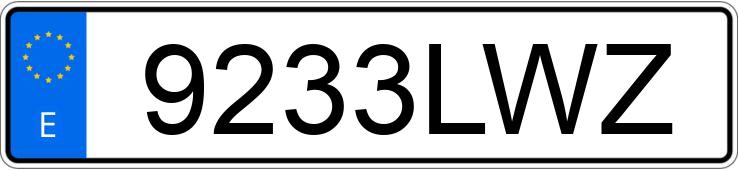 Numer rejestracyjny 9233LWZ posiada CITROEN JUMPER