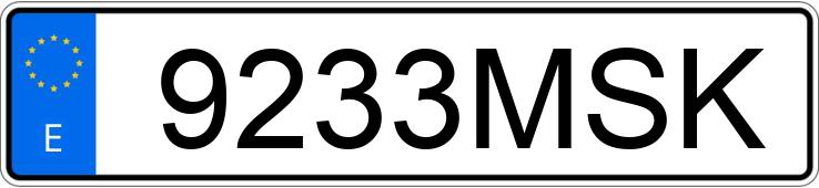 Numer rejestracyjny 9233MSK posiada AUDI A6