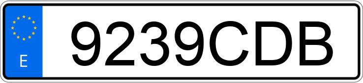 Numer rejestracyjny 9239CDB posiada PEUGEOT 206