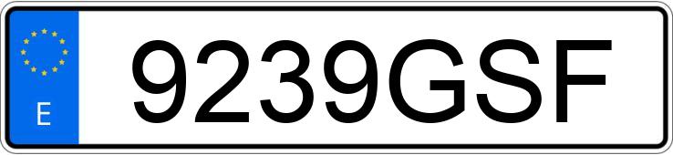 Numer rejestracyjny 9239GSF posiada SEAT IBIZA