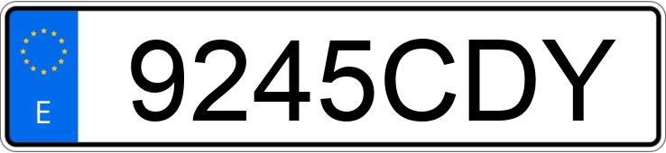 Numer rejestracyjny 9245CDY posiada KIA SHUMA II