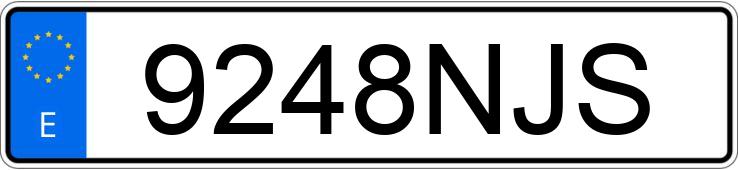 Numer rejestracyjny 9248NJS posiada AUDI A3