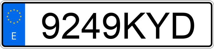 Numer rejestracyjny 9249KYD posiada SEAT TARRACO